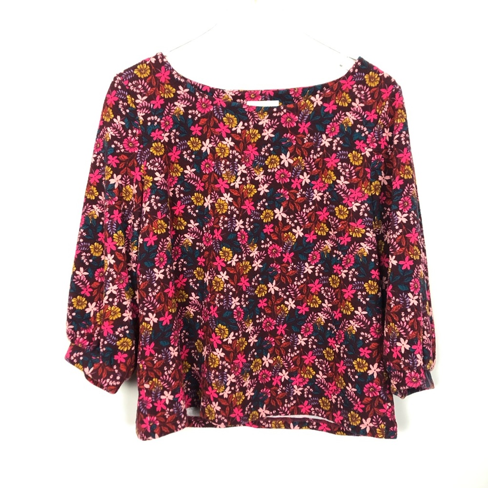 Maeve Floral Print Decatur Top Large